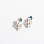 Aquamarine Leaf Earrings
