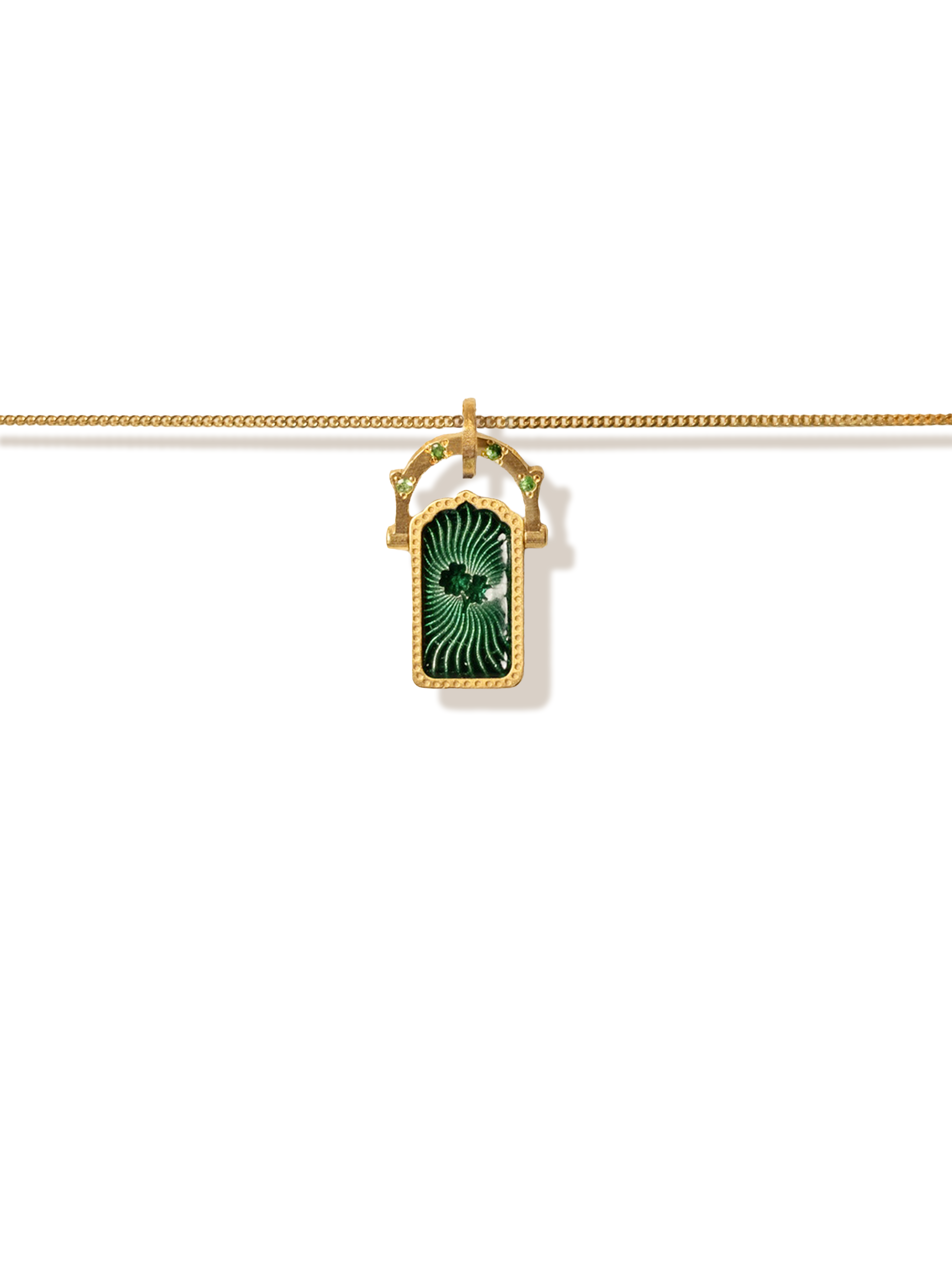Life Door Charm Necklace · Tsavorite