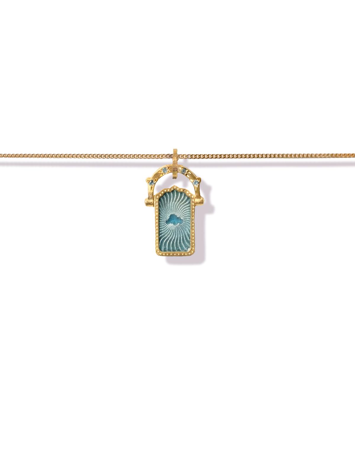 Dream Door Charm Necklace · Blue Topaz