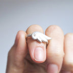Diamond Angel Wing Ring