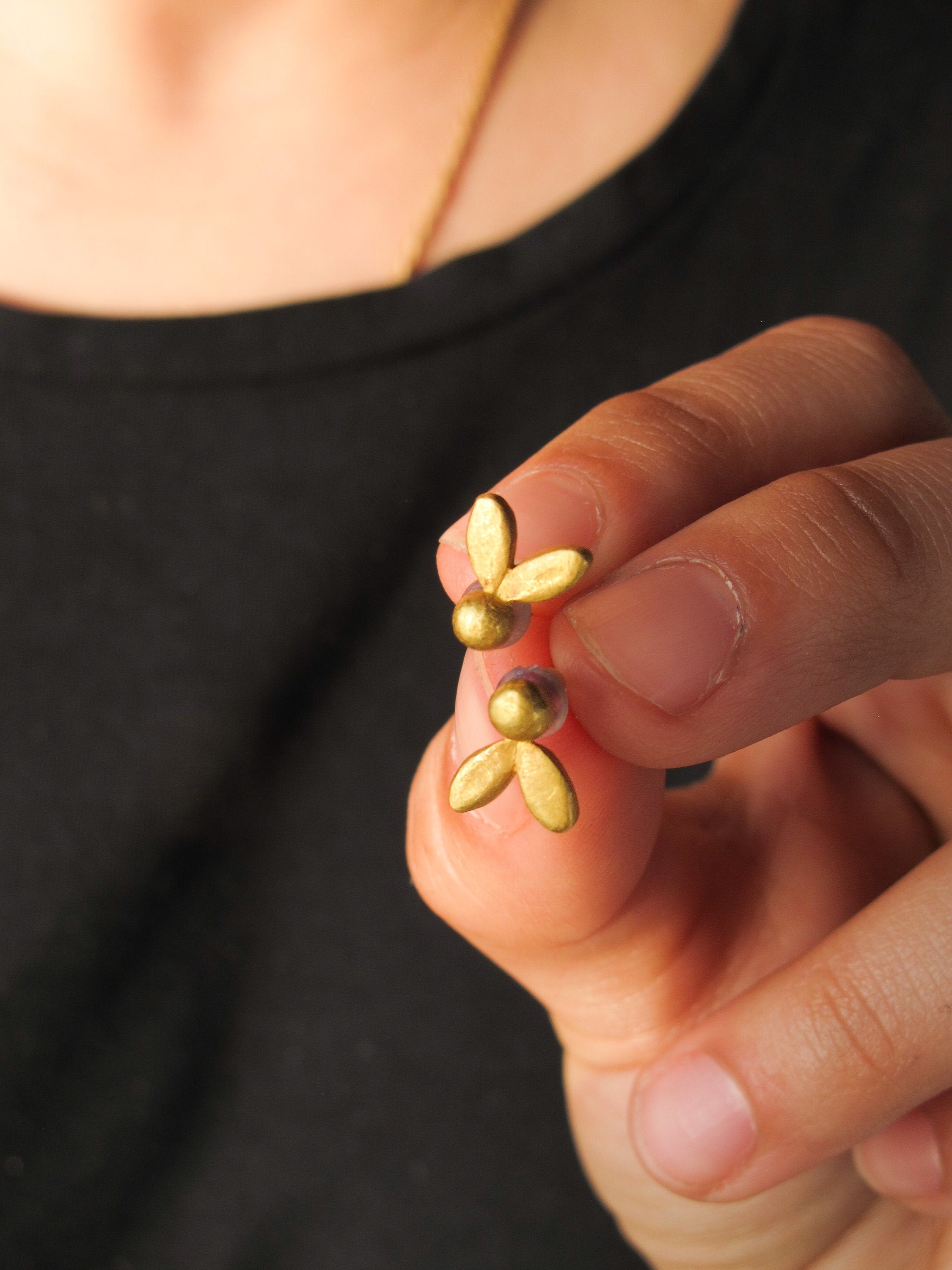 Olive Leaf Studs