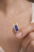 Door of Wish Charm Kolye · Blue Topaz