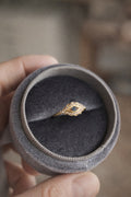 Scalloped Eye Ring-  Diamond - Sapphire