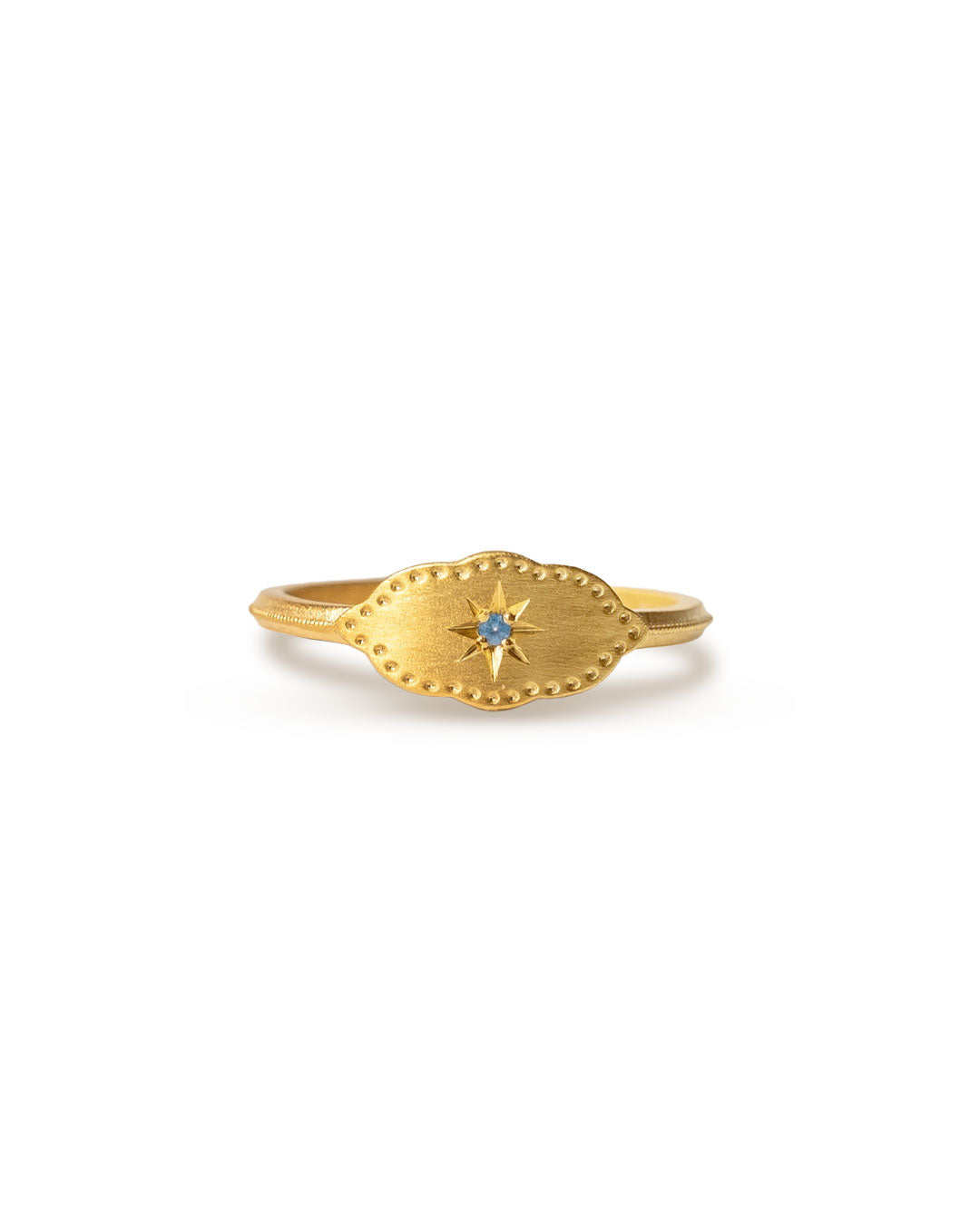 Evil Eye Yüzük · Swiss Blue Topaz