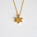 Gold Plated Lotus Flower Necklace: Handmade Sterling Silver Water Lily Pendant