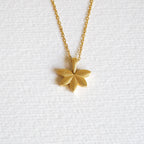 Gold Plated Lotus Flower Necklace: Handmade Sterling Silver Water Lily Pendant