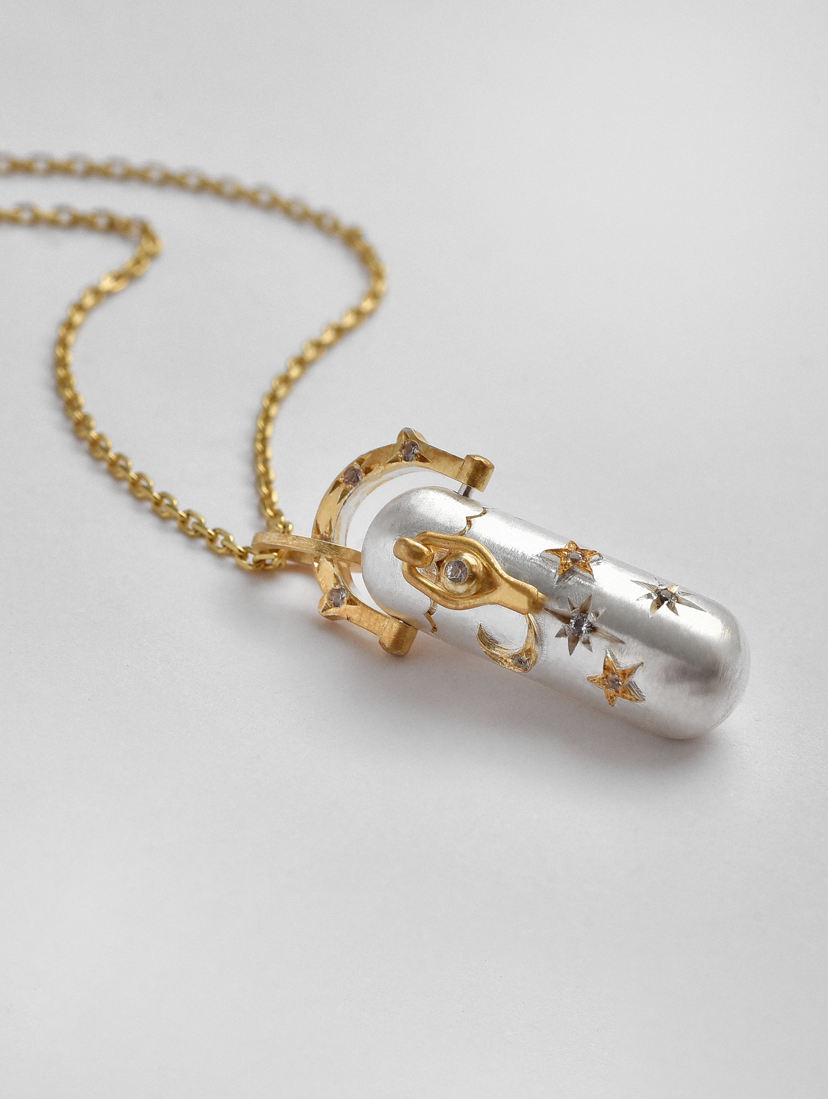 Stars Crescent Petite Locket