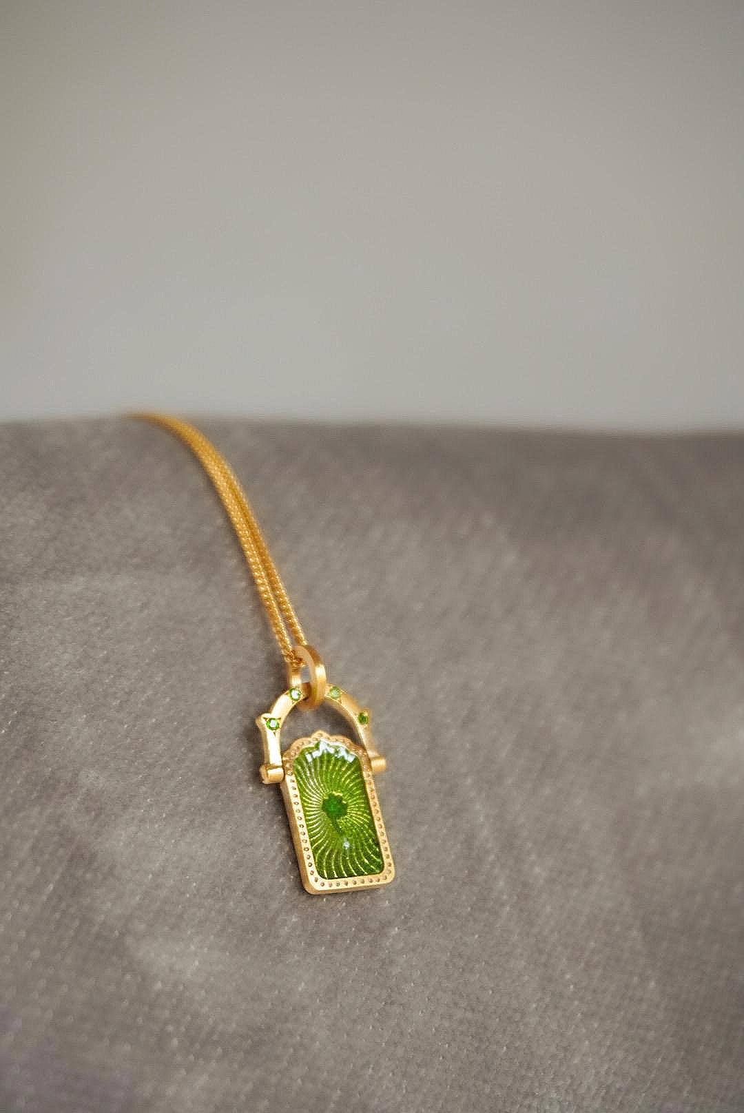 Door of Luck Charm Tsavorite