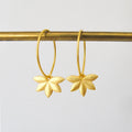 Lotus Hoop Earrings