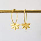 Lotus Hoop Earrings