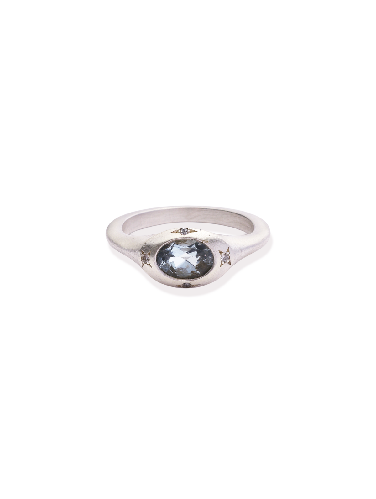 Signet Ring · Swiss Blue Topaz