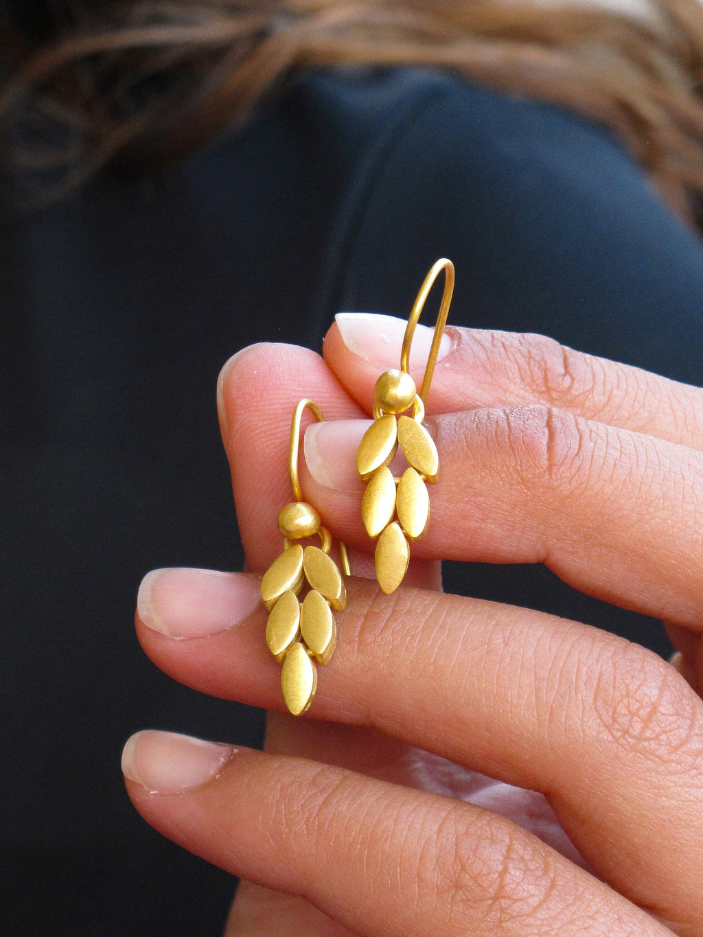 Wheat Leaf Earrings