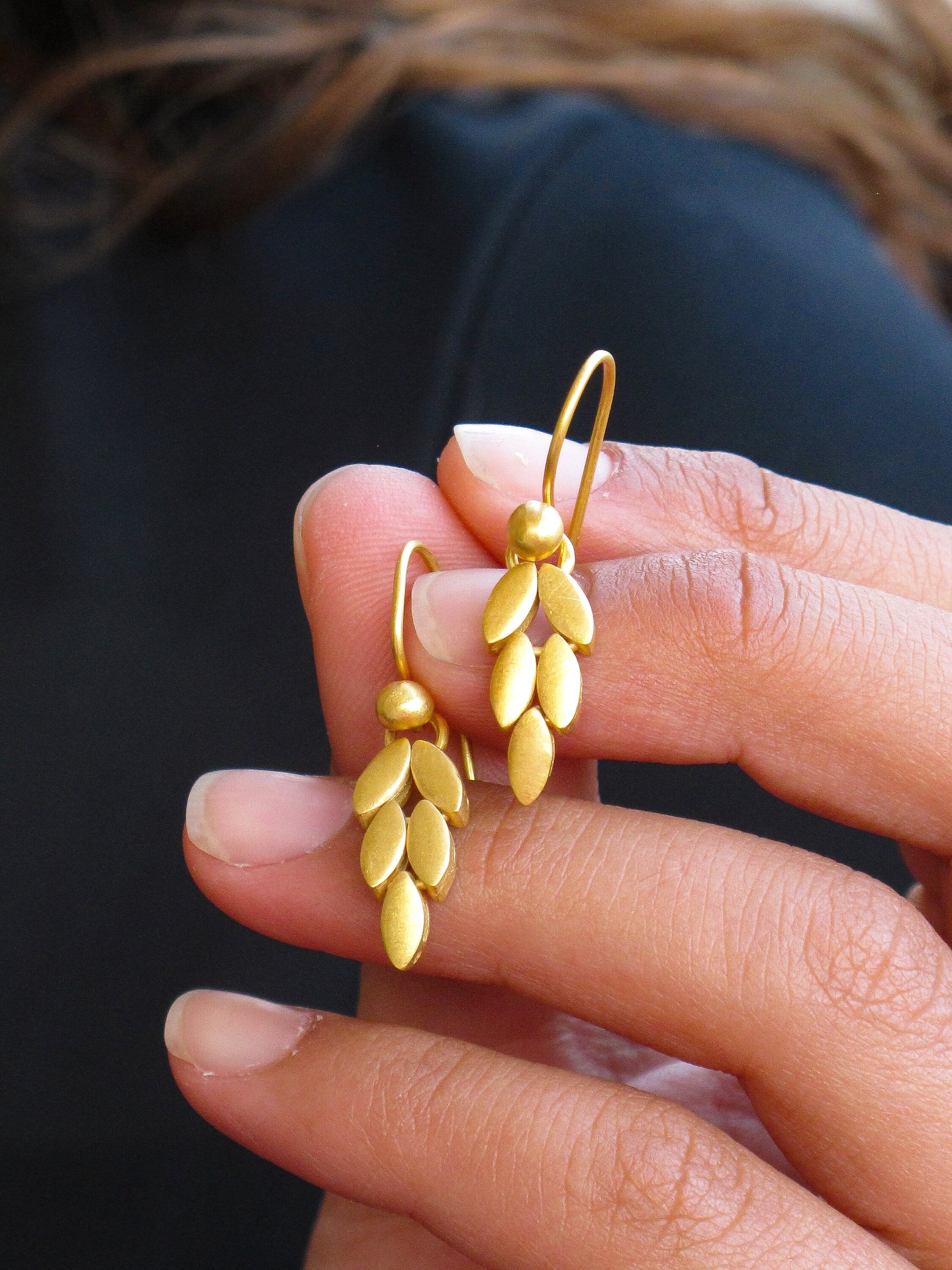 Wheat Leaf Earrings
