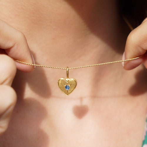 Fairy Heart Charm Kolye · Safir