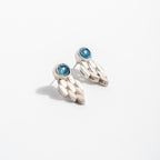 Aquamarine Leaf Earrings