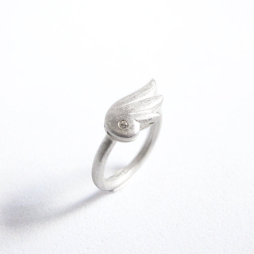 Diamond Angel Wing Ring