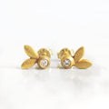 Olive Leaf Diamond Earstuds