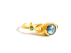 Labradorite and Peridot Laurel Leaf Ring