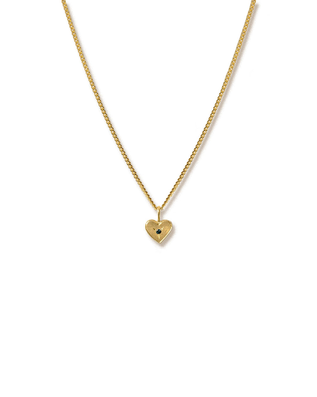 Fairy Heart Charm Necklace · Sapphire