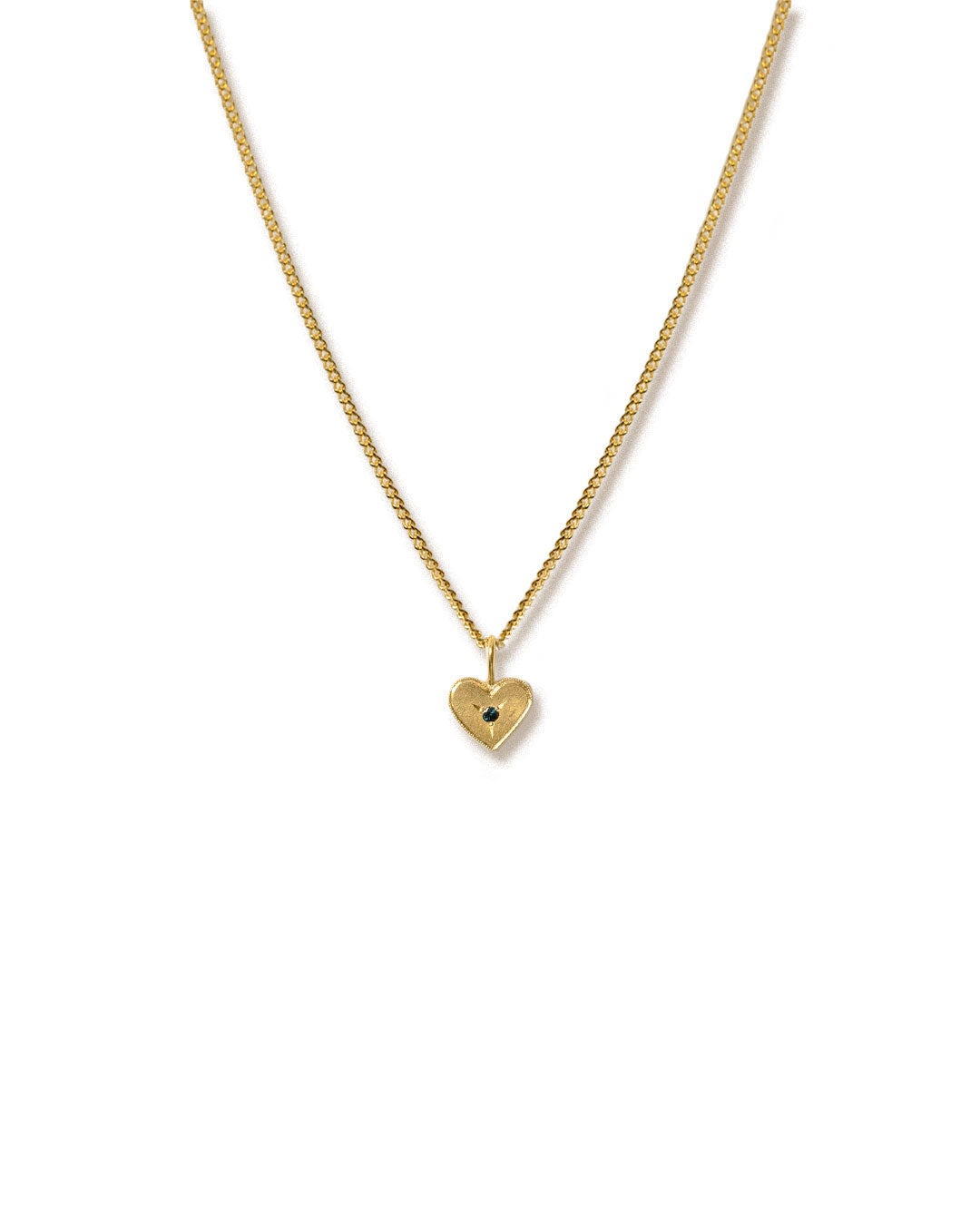 Fairy Heart Charm Necklace · Sapphire