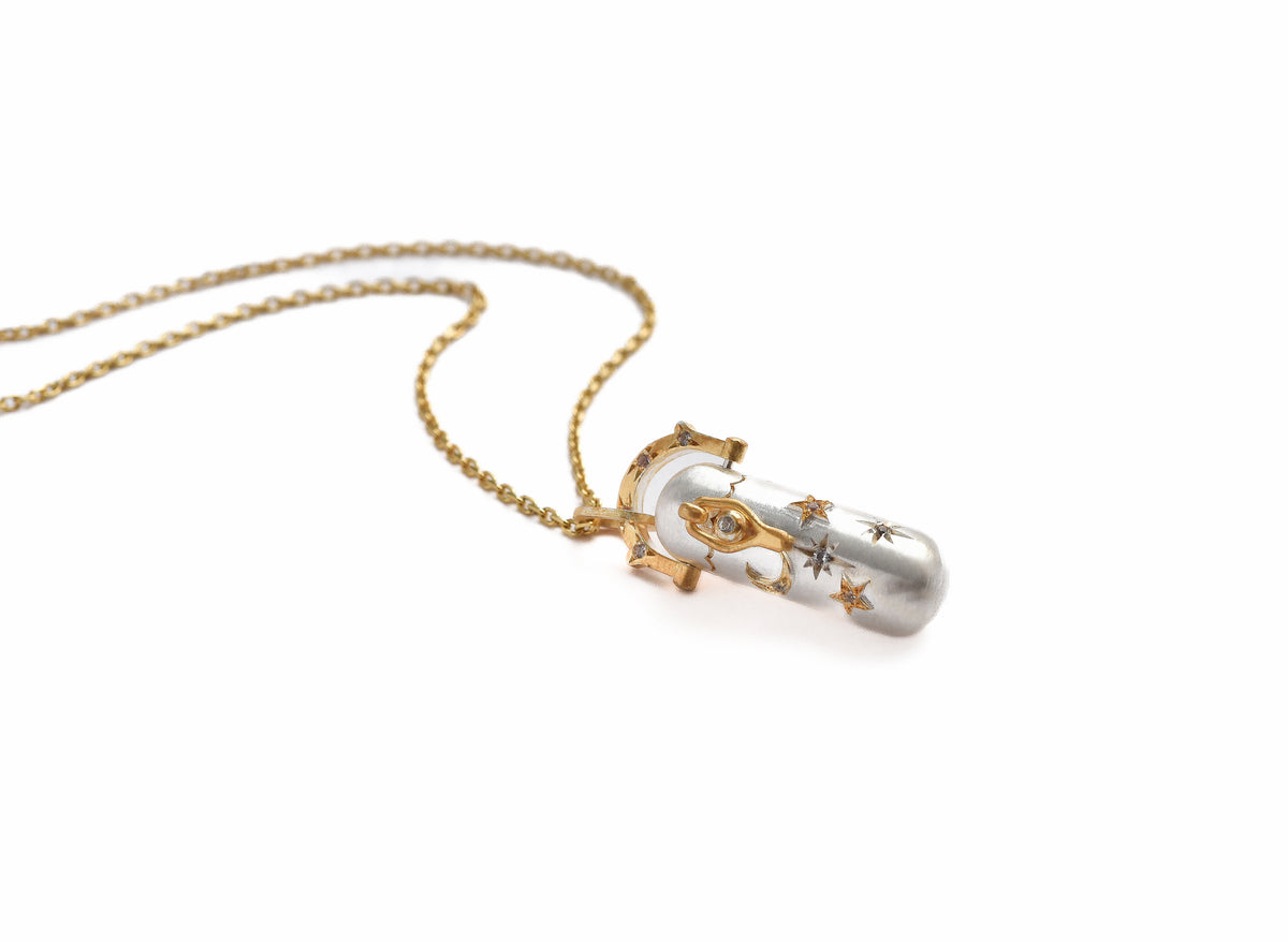 Stars Crescent Petite Locket