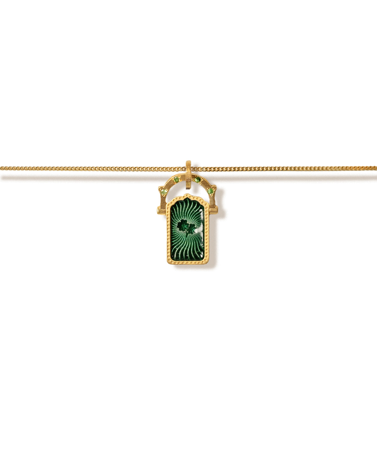 Life Door Charm Necklace · Tsavorite