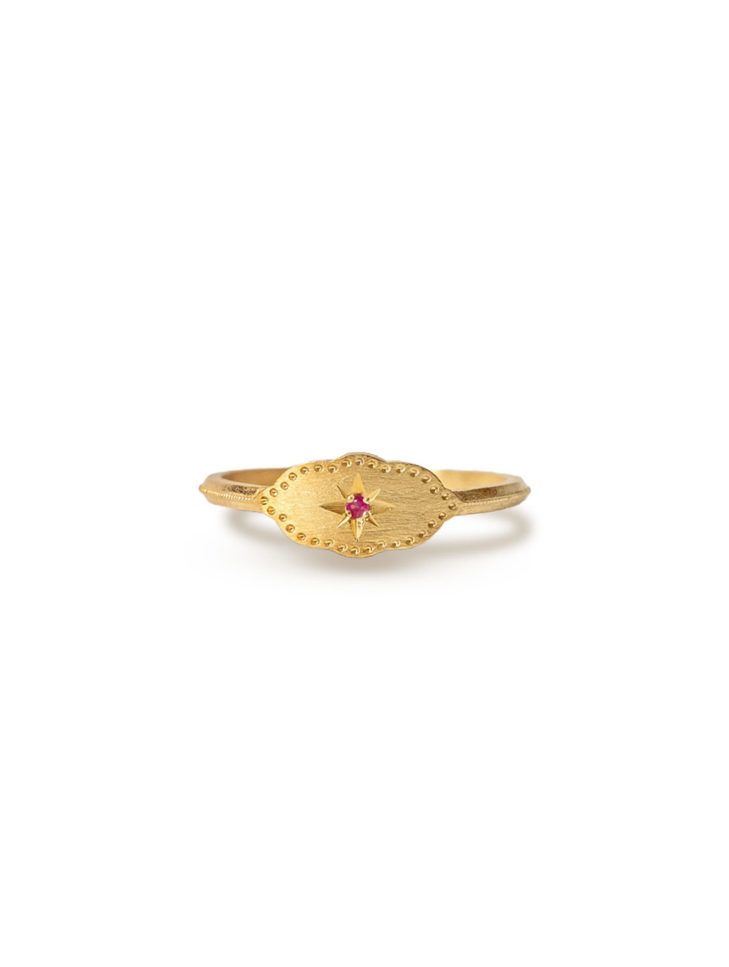 Evil Eye Ring · Pink Sapphire