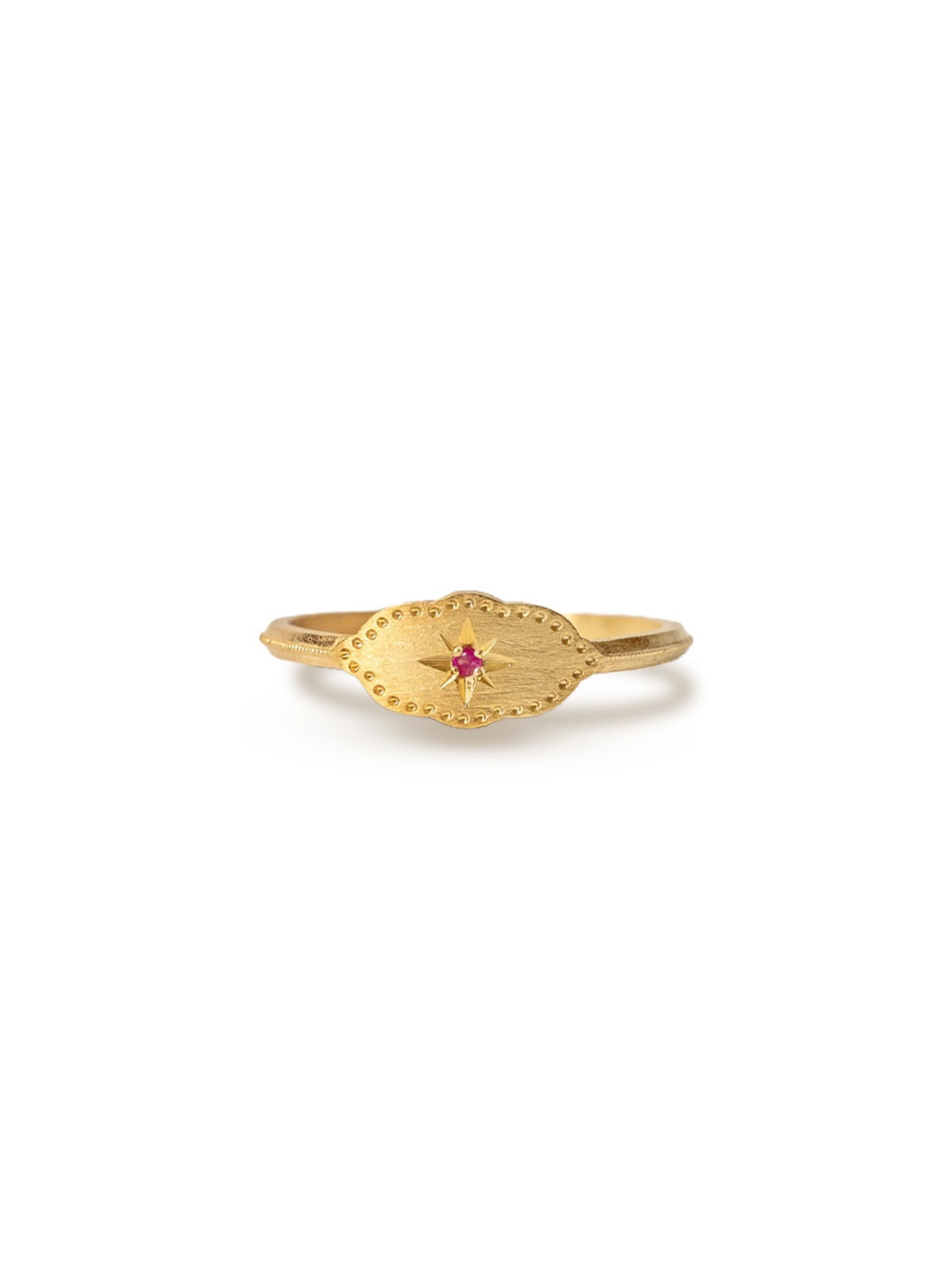 Evil Eye Ring · Pink Sapphire