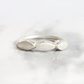 Sterling Silver Leaf Ring: Handmade Stacking Band