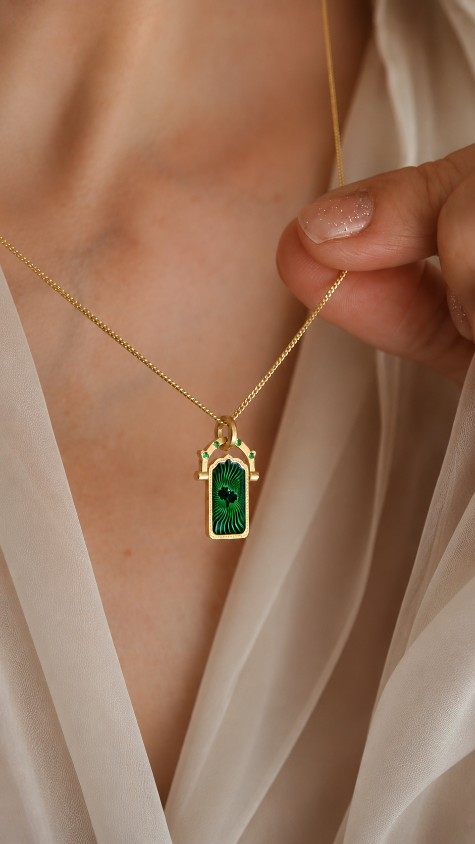 Door of Life Charm Tsavorite