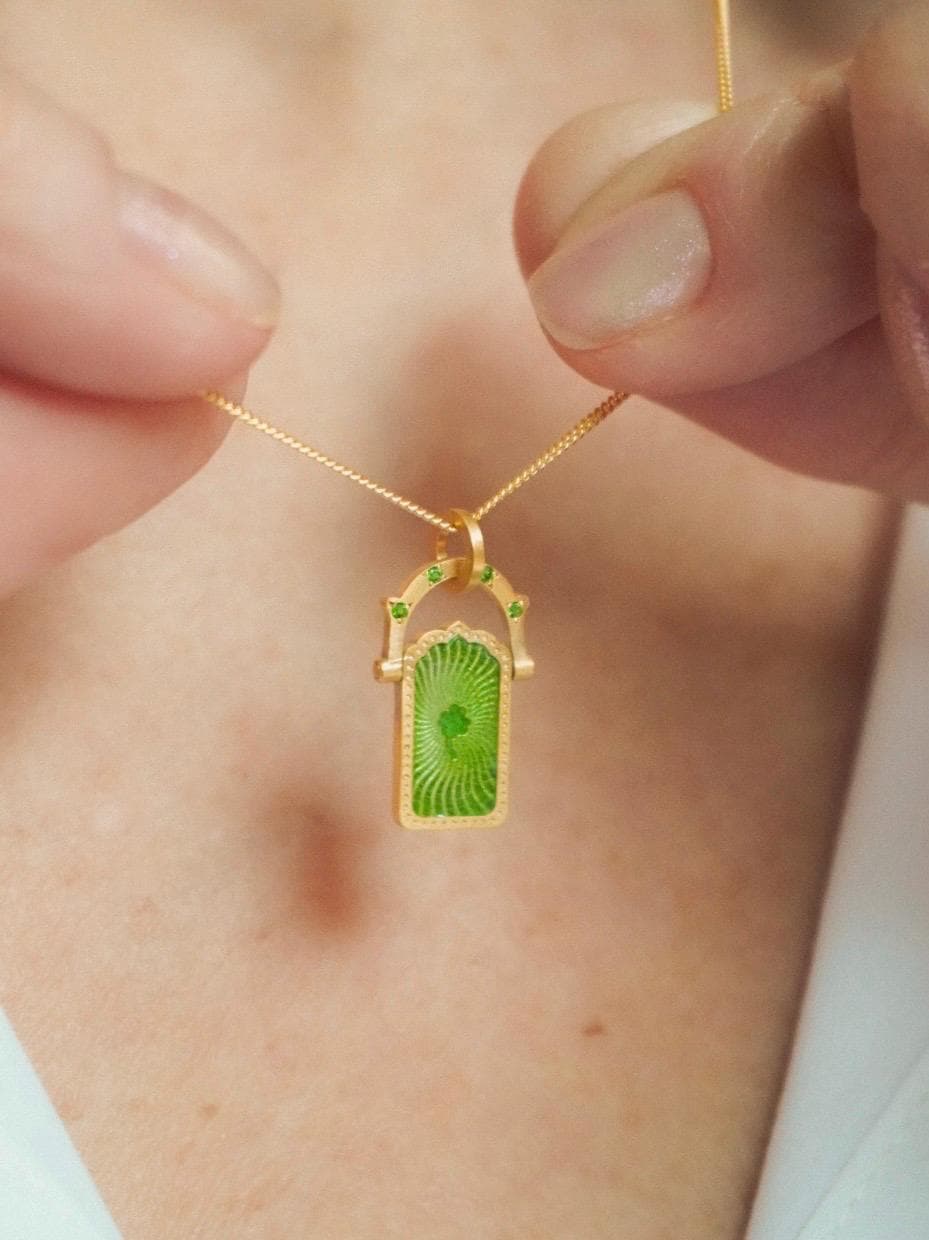 Door of Luck Charm Tsavorite