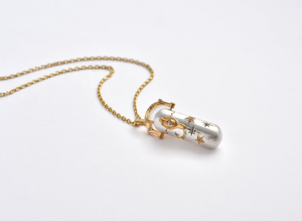 Stars Crescent Petite Locket