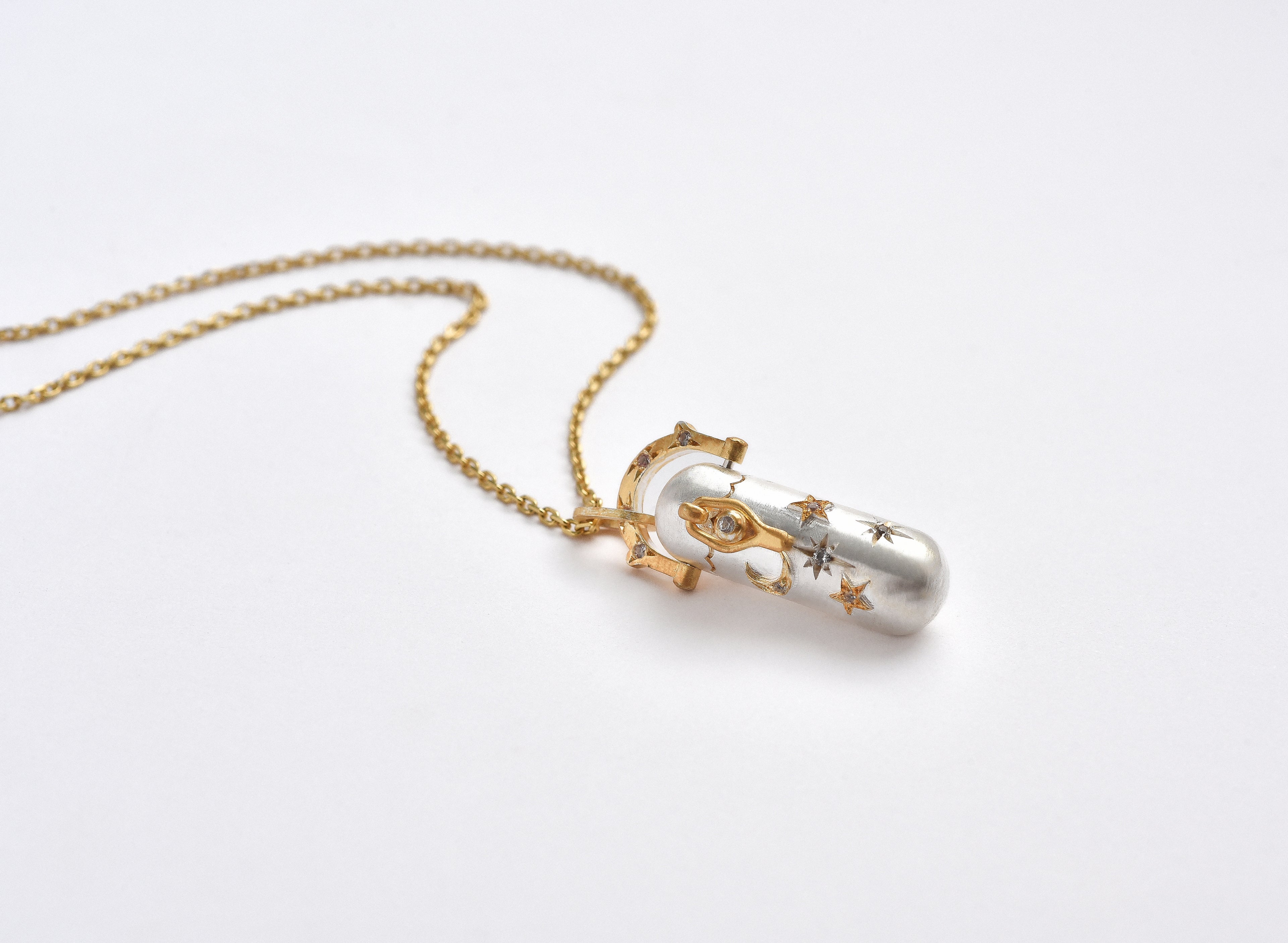 Stars Crescent Petite Locket