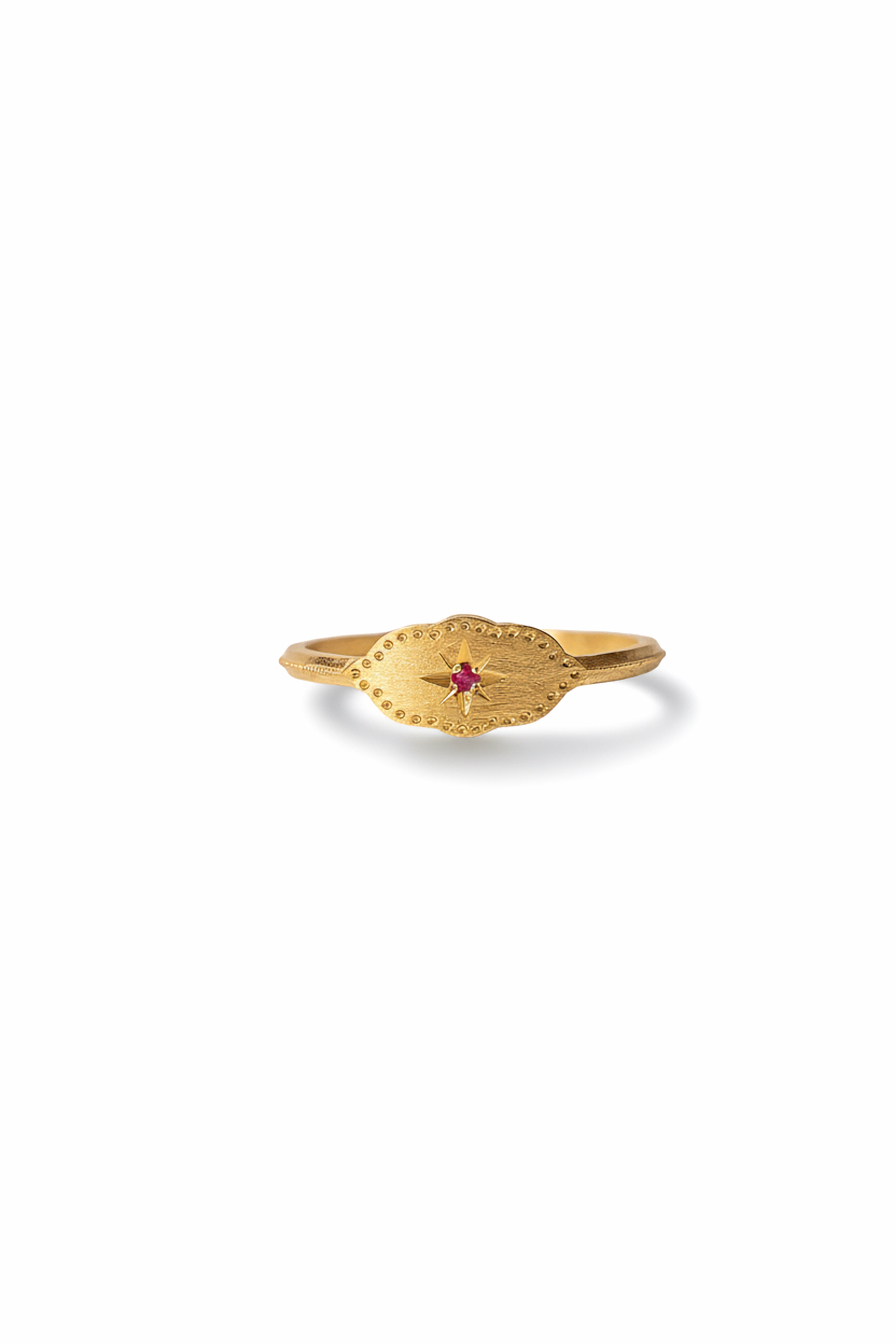 Evil Eye Ring · Pink Sapphire