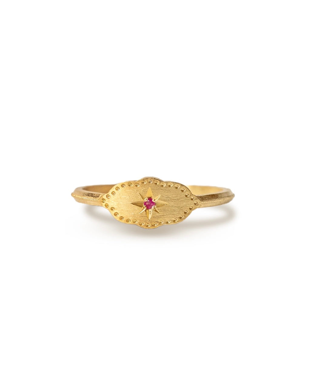 Evil Eye Ring · Pink Sapphire
