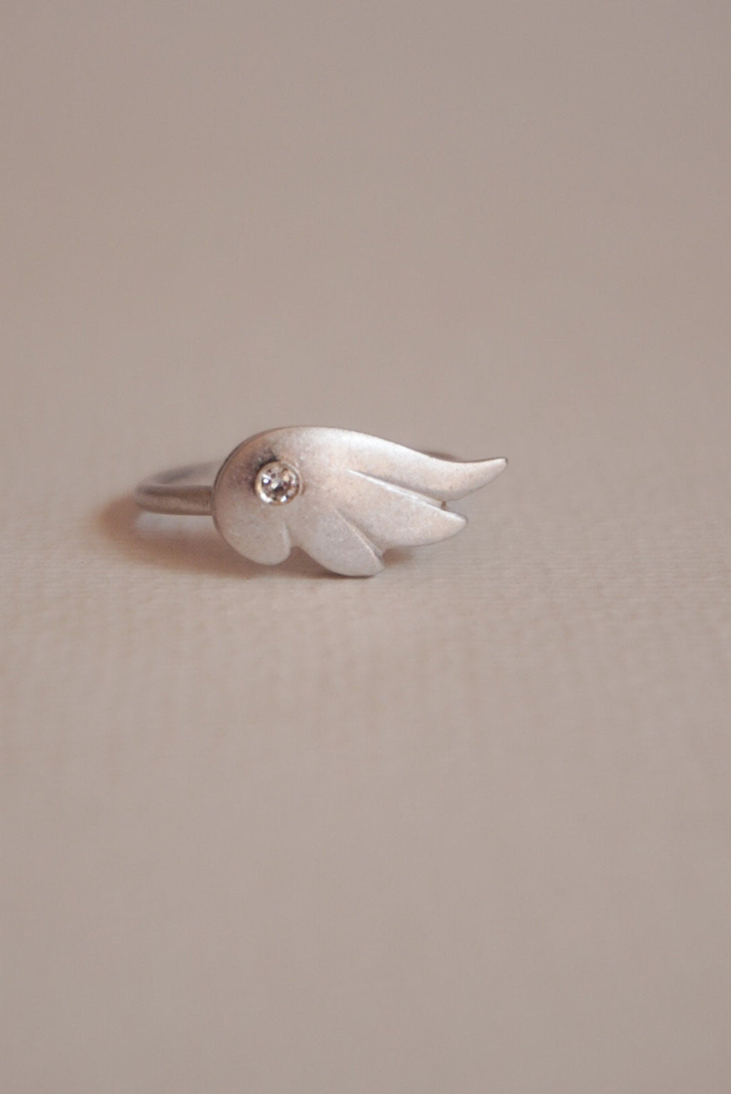 Diamond Angel Wing Ring