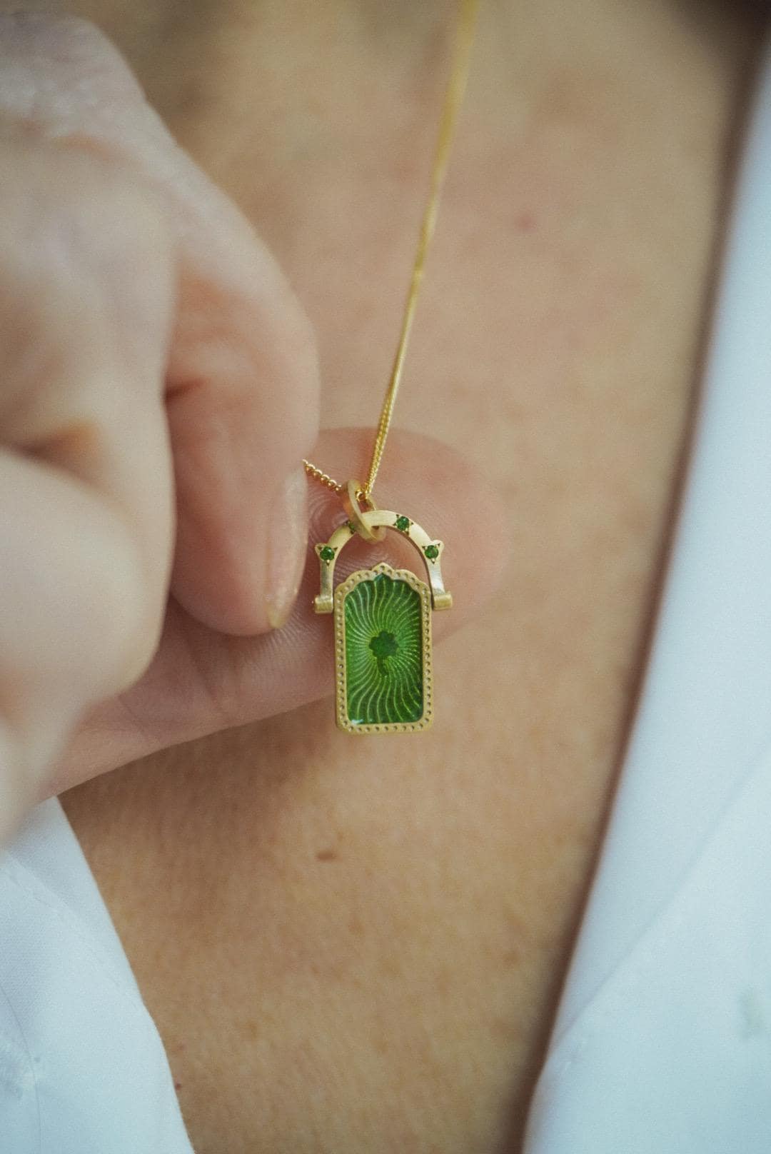Door of Luck Charm Tsavorite