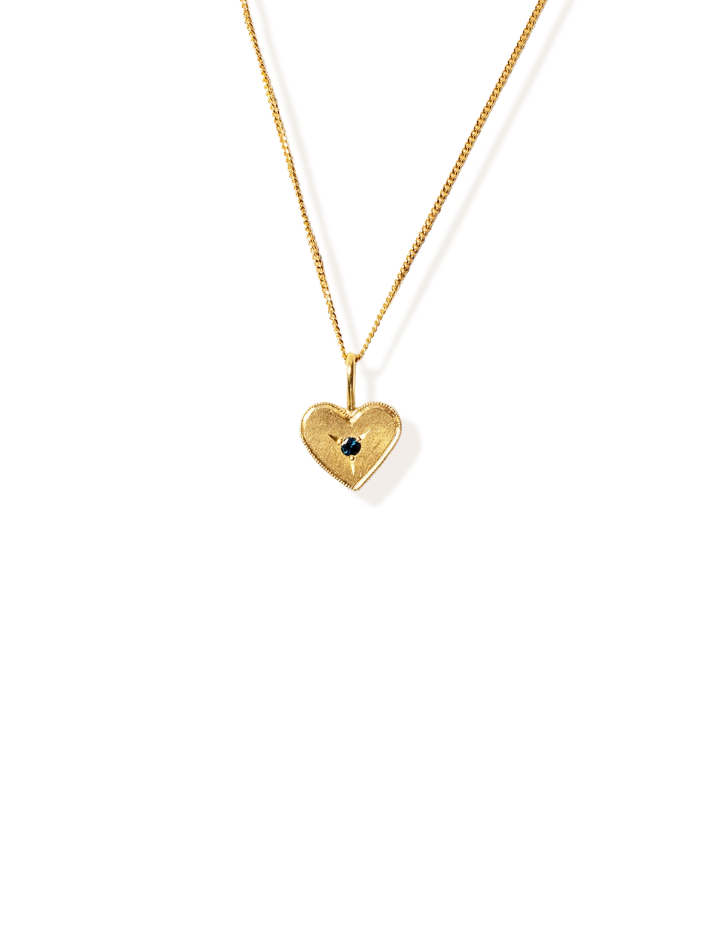 Fairy Heart Charm Necklace · Sapphire