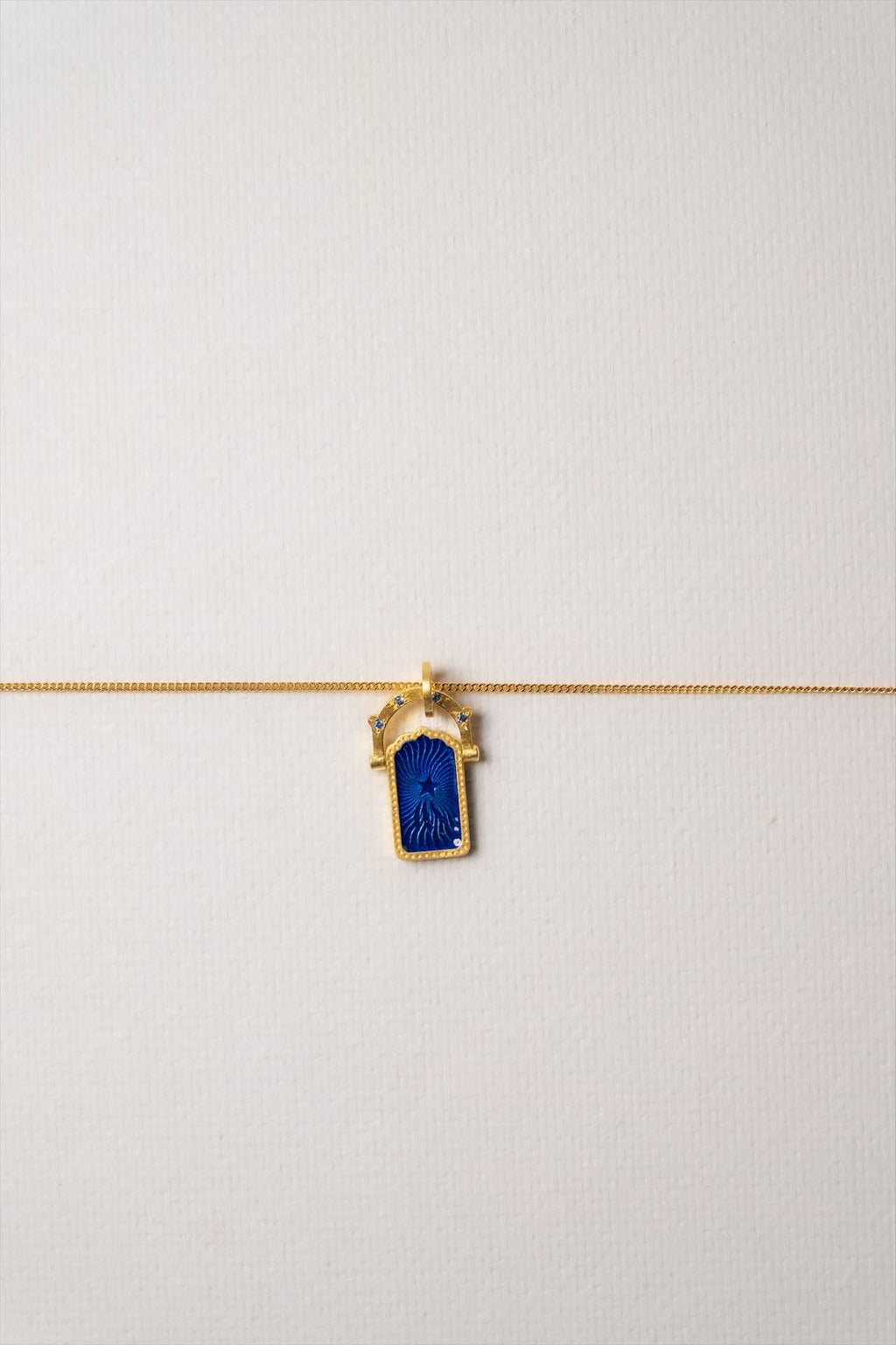 Door of Wish Charm Kolye · Blue Topaz