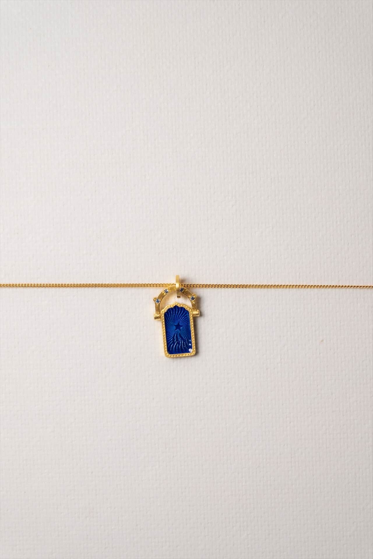 Door of Wish Charm Kolye · Blue Topaz