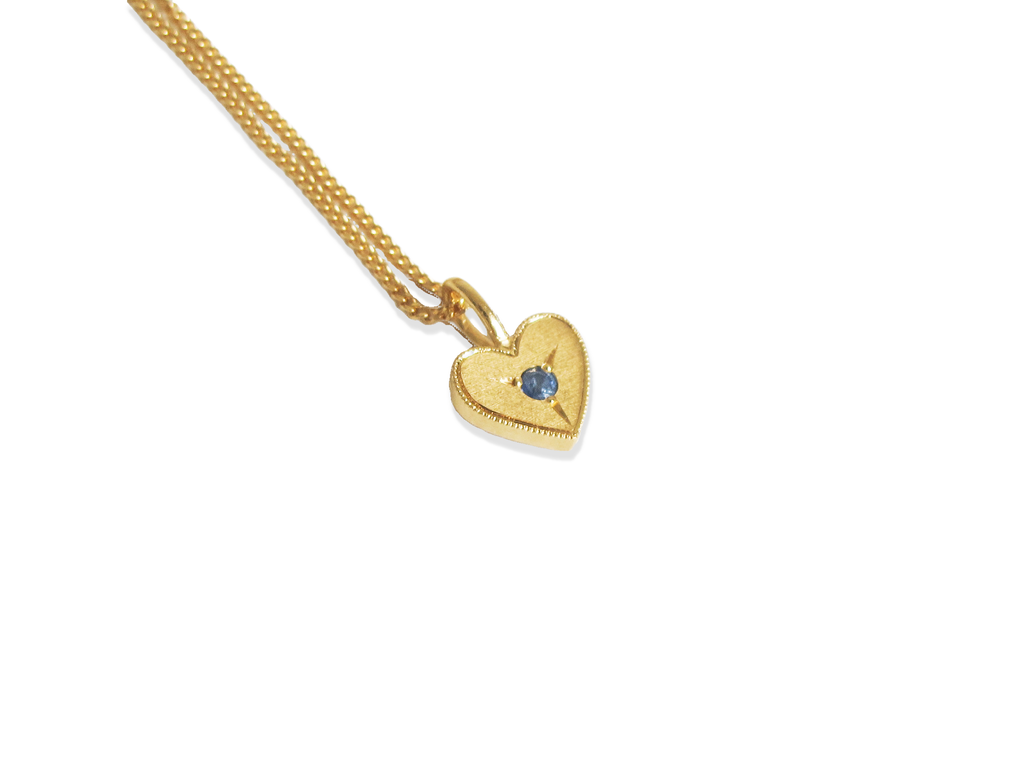 Fairy Heart Charm Necklace · Sapphire