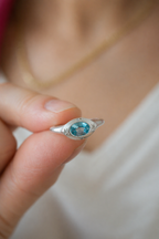 Signet Ring · Swiss Blue Topaz