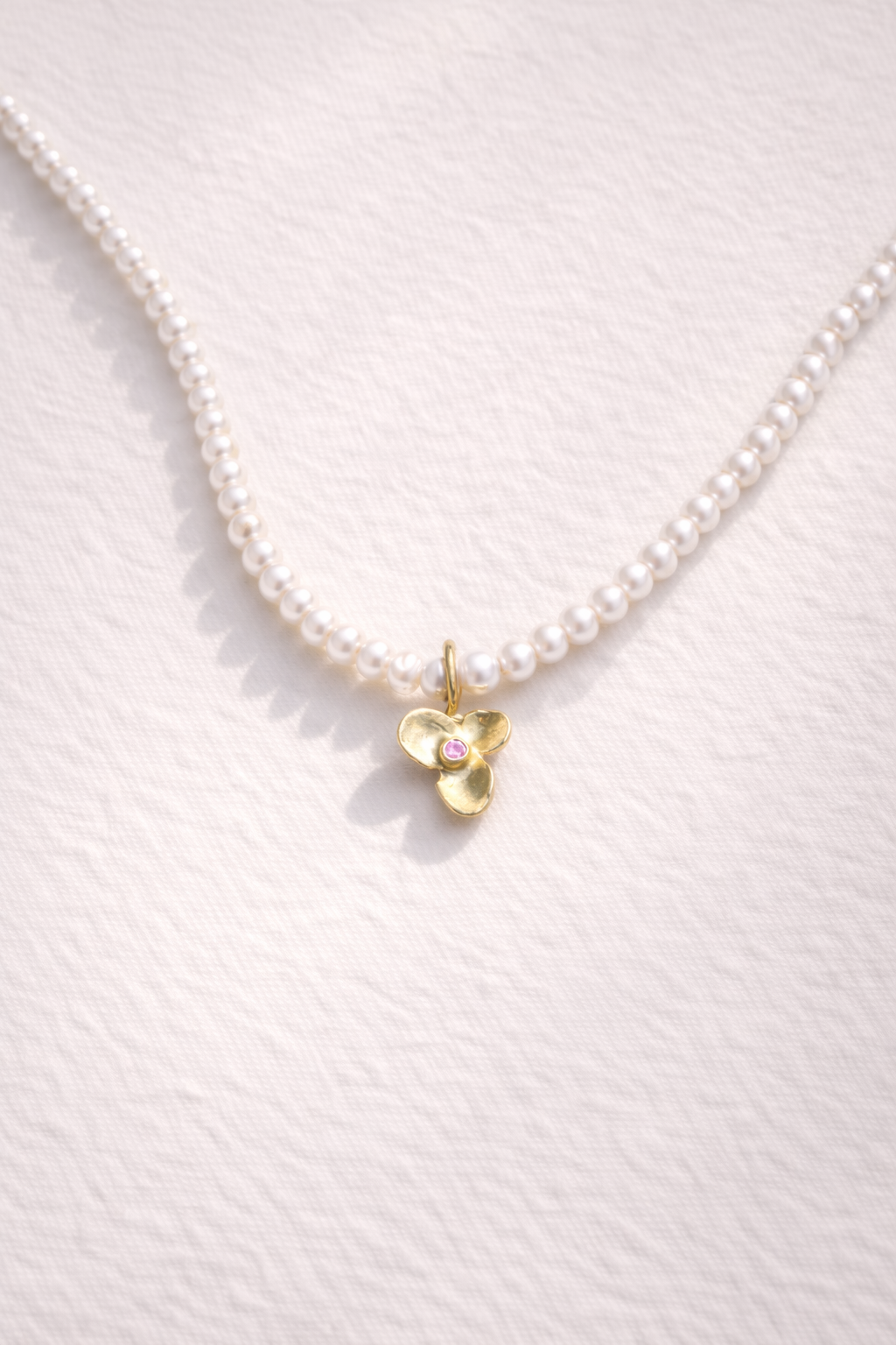 Violet Charm İnci Kolye