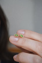 Mini Enamel Leaf Studs