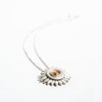 Sunflower Spinning Rutilated Quartz Necklace
