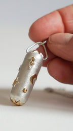 Crescent Moon & Stars Locket Necklace