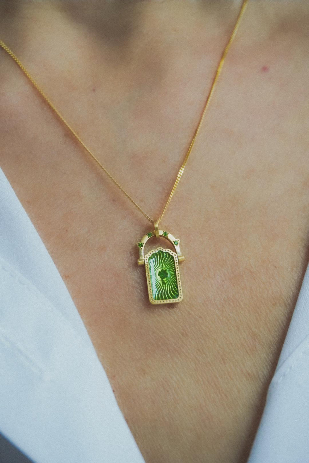 Door of Luck Charm Tsavorite