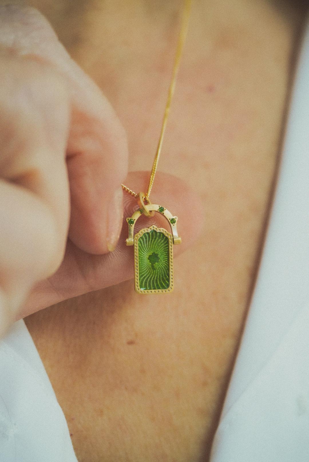 Door of Luck Charm Tsavorite