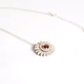 Sunflower Fidget Necklace · Garnet