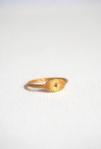 Evil Eye Ring: Star-Set Pink Sapphire